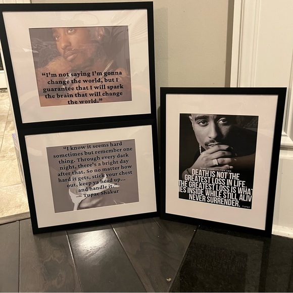 2Pac Tupac Shakur motivational quotes “THRU MY EYES” B&W Print collection - Picture 5 of 13